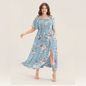 Floral Blue Maxi Dress - Bloomchic